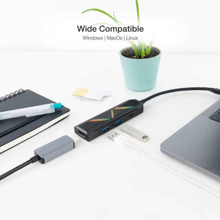 Hub Nanocable USB-C a 2USB-A 1USB-C 1HDMI (10.16.0401)