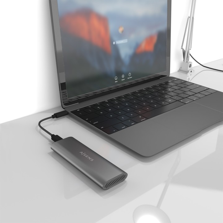 Caja AISENS SSD M.2/SATA USB-C 3.1 Gris (ASM2-015GR)