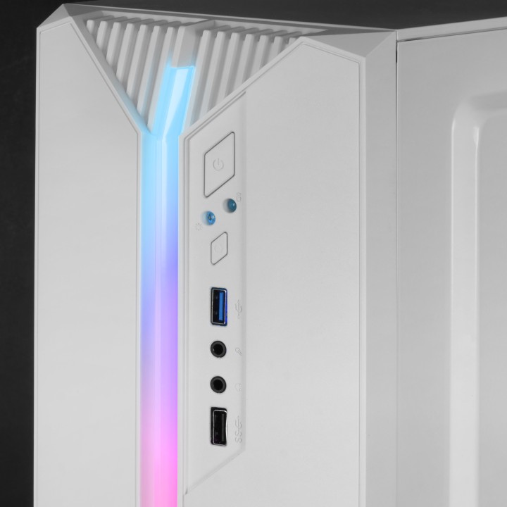 Caja Compacta Mars Gaming ARGB mATX Blanca (MCS1W)