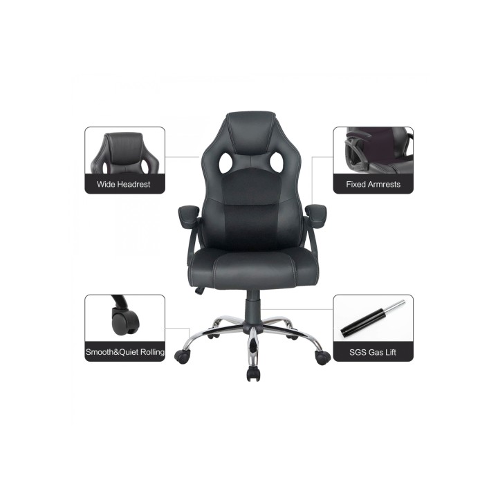 Silla de Oficina EQUIP Ergonómica Negra (EQ651016)