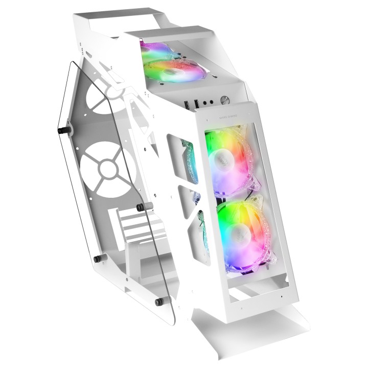 Caja Compacta Mars Gaming ARGB ATX mATX Blanca (MC61W)