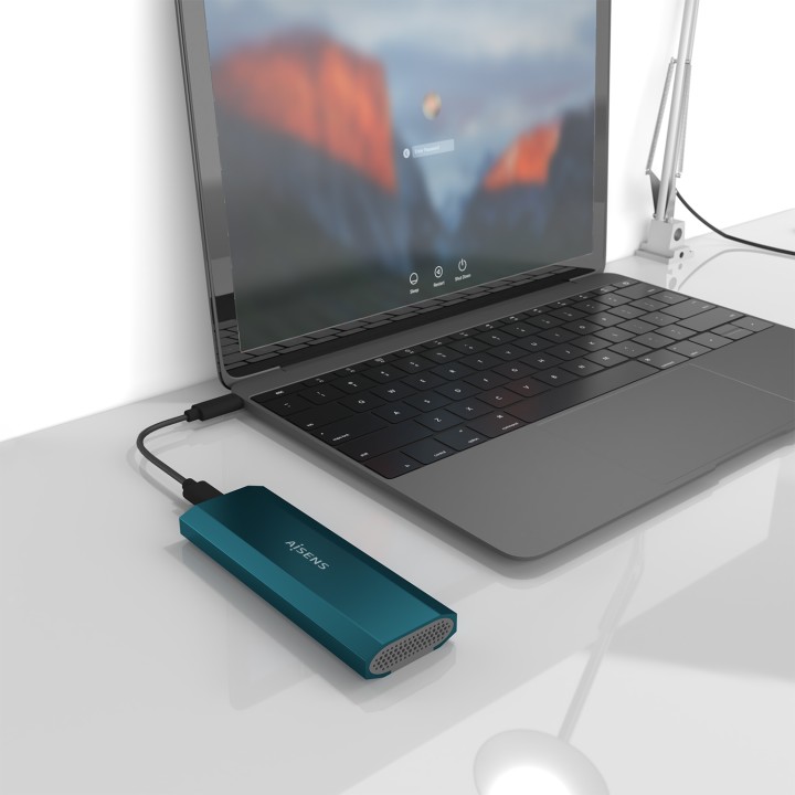 Caja AISENS SSD M.2/SATA USB 3.1 Azul (ASM2-019BLU)