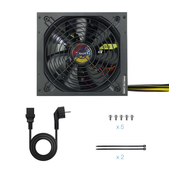 Fuente TooQ ATX 650W PFC 140mm Negra (TQAPOLO-650SP)