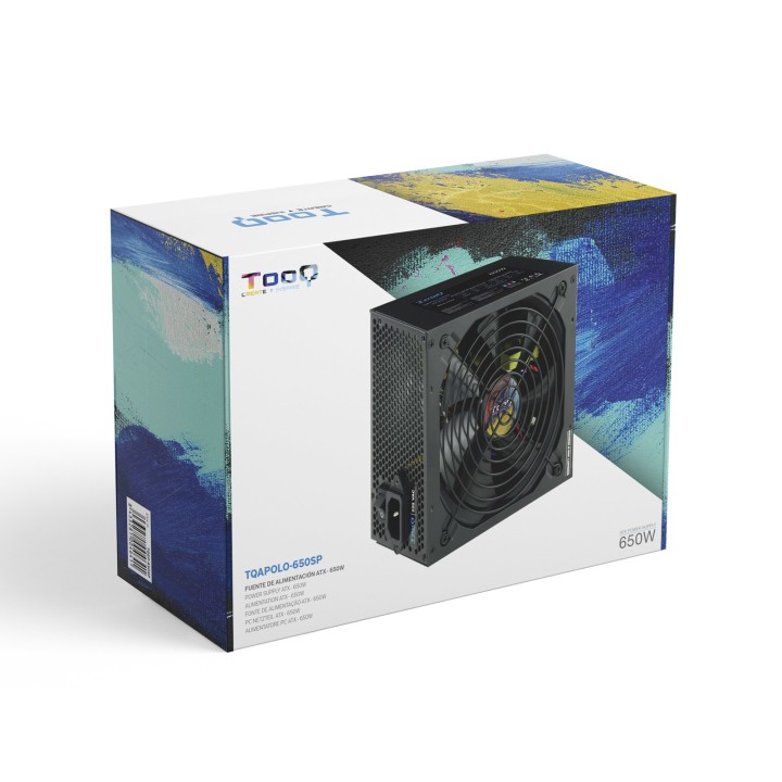 Fuente TooQ ATX 650W PFC 140mm Negra (TQAPOLO-650SP)