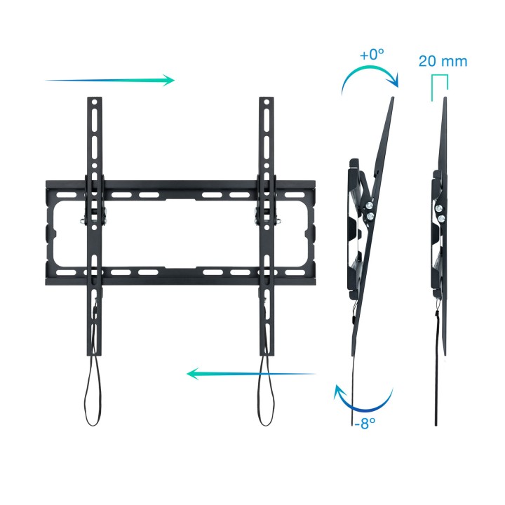Soporte Pared TOOQ 32"-70" Inclinable 45Kg (LP1071T-B)