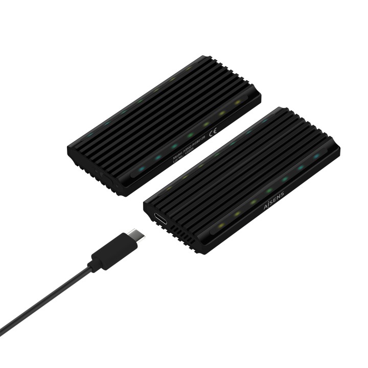 Caja AISENS SDD M.2/SATA USB-C 3.1 Negro (ASM2-RGB012B)