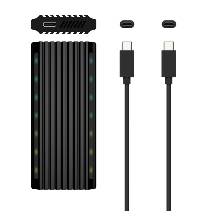 Caja AISENS SDD M.2/SATA USB-C 3.1 Negro (ASM2-RGB012B)