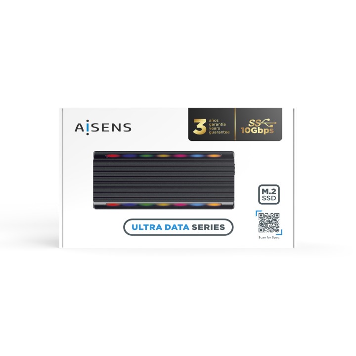 Caja AISENS SDD M.2/SATA USB-C 3.1 Negro (ASM2-RGB012B)