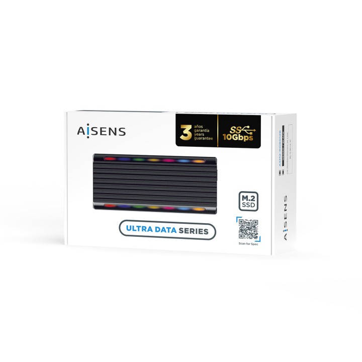 Caja AISENS SDD M.2/SATA USB-C 3.1 Negro (ASM2-RGB012B)