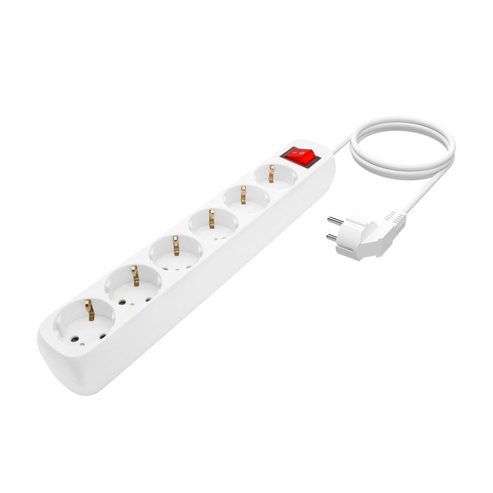 Regleta AISENS 6xSchuko Interruptor Blanca (A154-0535)