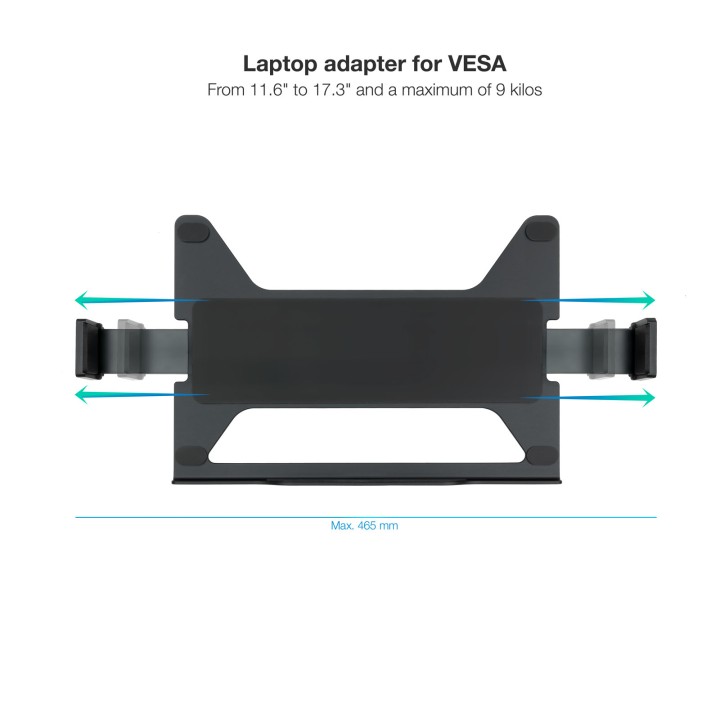 Soporte TooQ 11.6"-17.3" con Bandeja Negro (TQLH1117-B)
