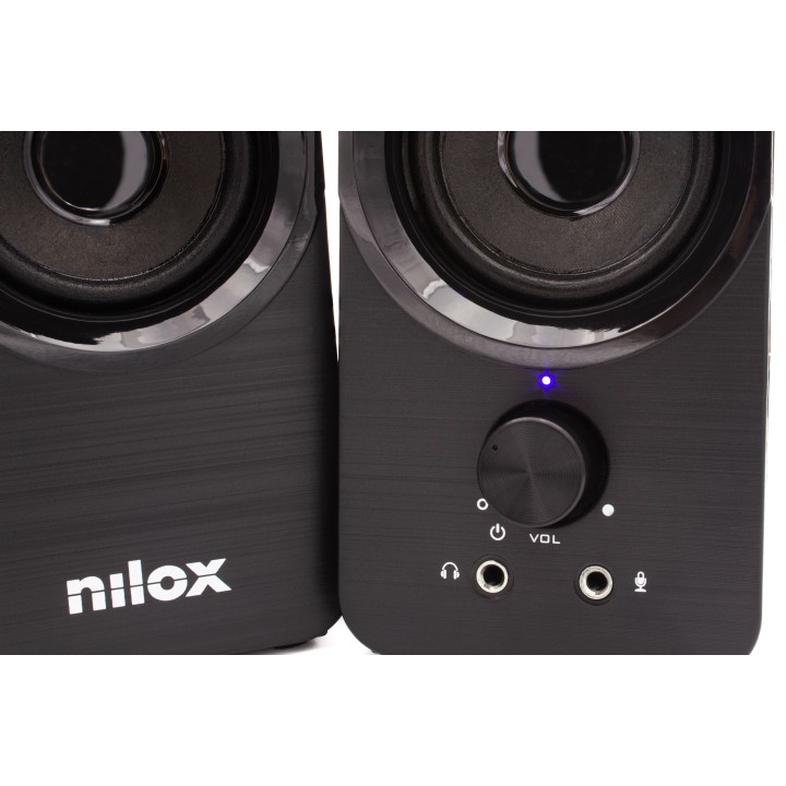 Altavoces NILOX 2.0 6W USB Negros (NXAPC02)