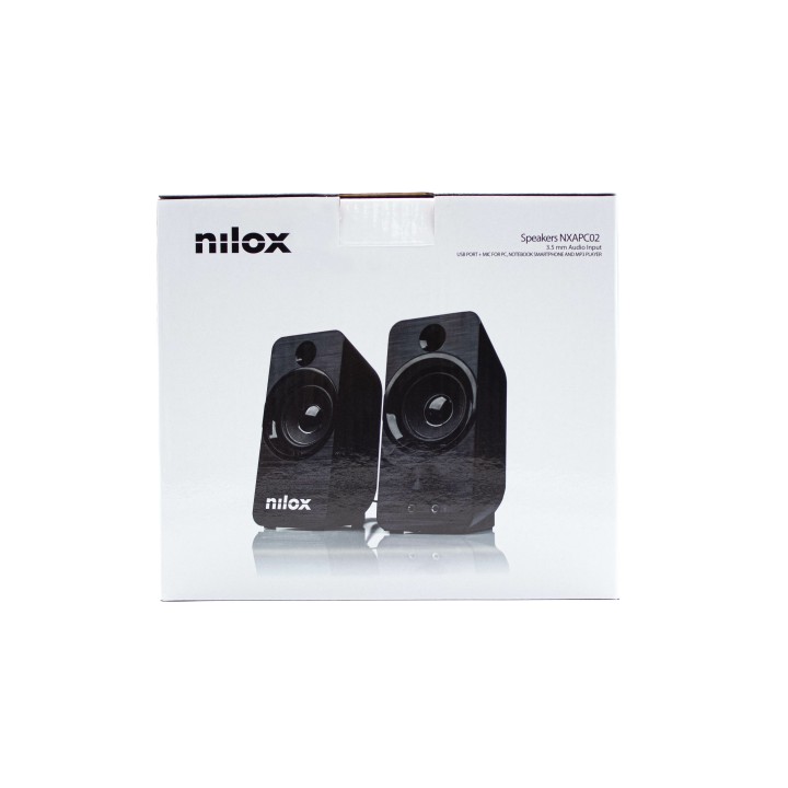 Altavoces NILOX 2.0 6W USB Negros (NXAPC02)