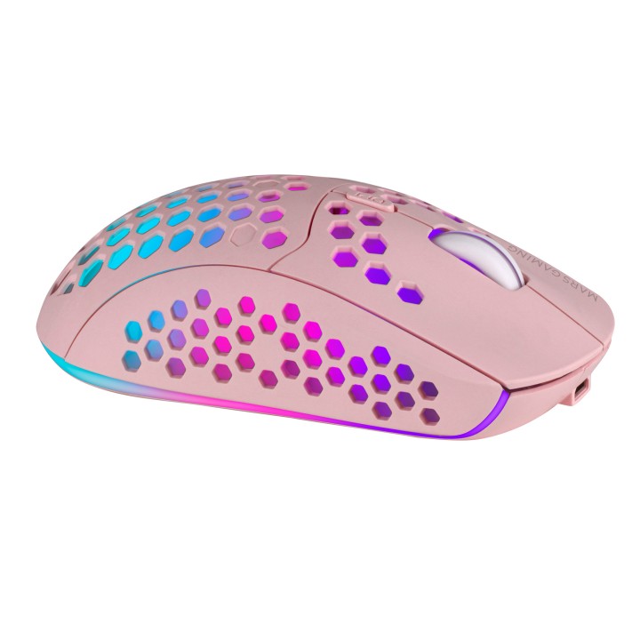 Ratón Mars Gaming RGB RF 3200dpi Rosa (MMW3P)