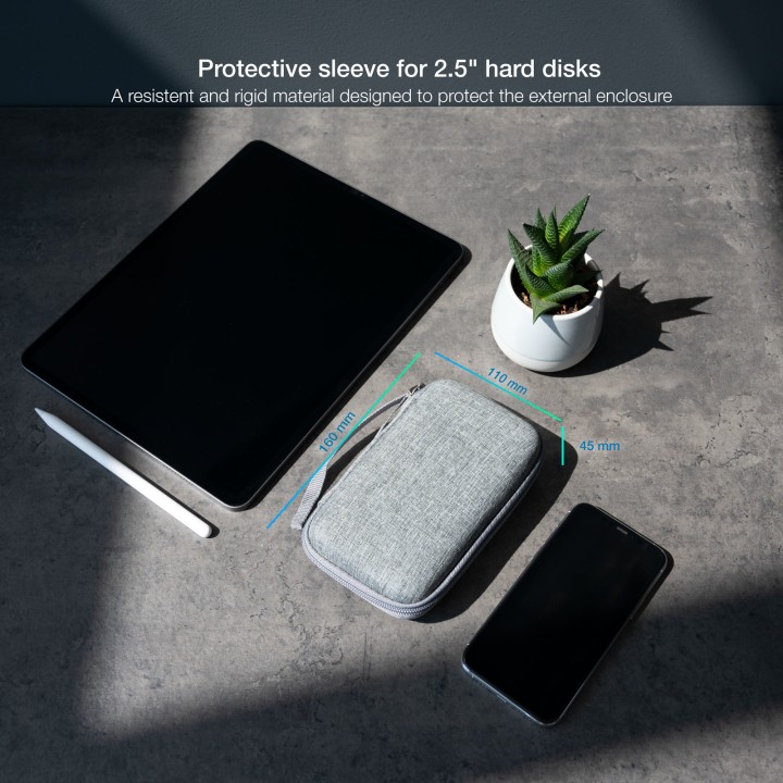 Funda TooQ para Caja Externa 2.5" Gris (TQBC-E2503G)
