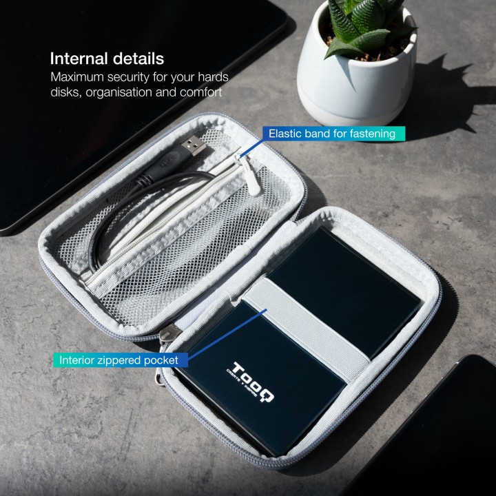 Funda TooQ para Caja Externa 2.5" Gris (TQBC-E2503G)