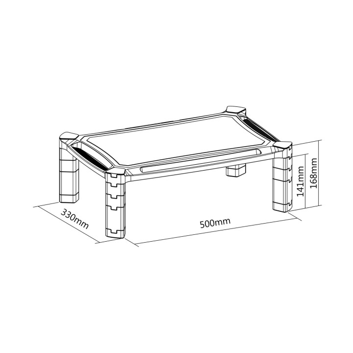 Soporte Elevador AISENS Monitor/Portátil Negr(MR02-117)