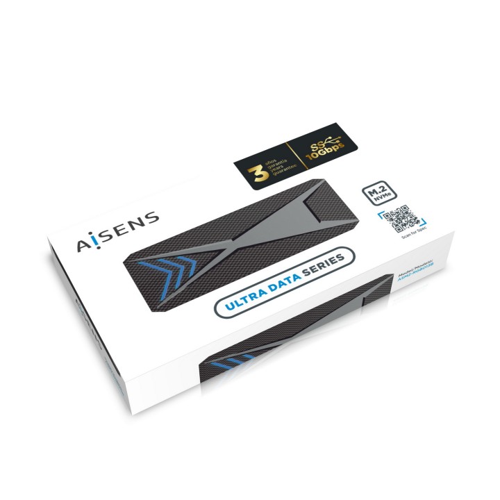 Caja AISENS SSD M.2 USB-C 3.1 RGB Negra (ASM2-RGB013B)