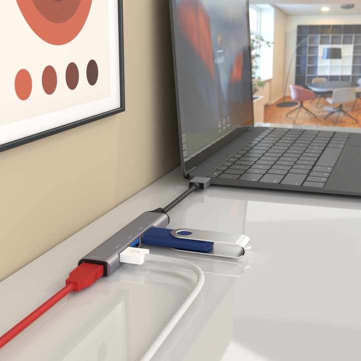 Hub AISENS USB-A 3.0 a 4xUSB-A 3.0 Gris (A106-0540)
