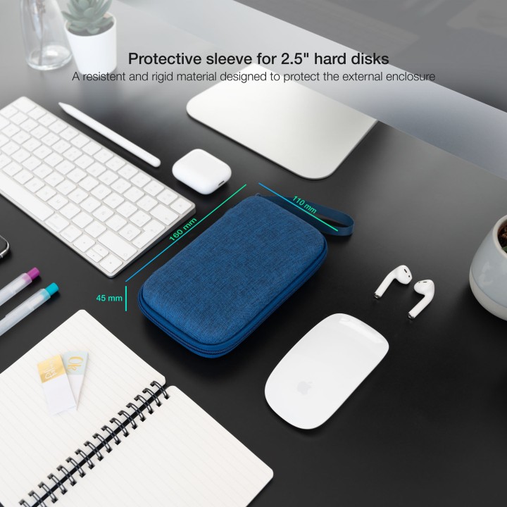 Funda TooQ para Caja Externa 2.5" Azul (TQBC-E2503PB)