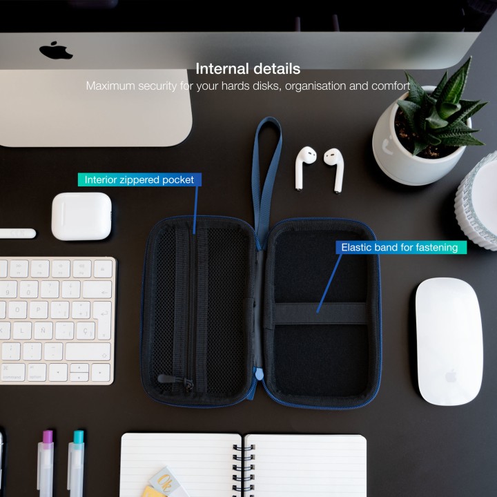 Funda TooQ para Caja Externa 2.5" Azul (TQBC-E2503PB)