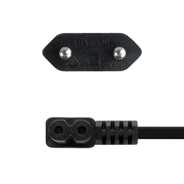 Nanocable CEE7/16/M a C7/H 3m Negro (10.22.0503)