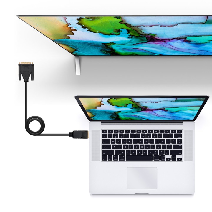 Nanocable DP/M a DVI/M 1m Negro (10.15.4501)