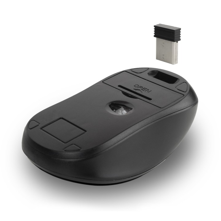 T+Ratón NGS Wireless 1200dpi Negro (EUPHORIAKIT)