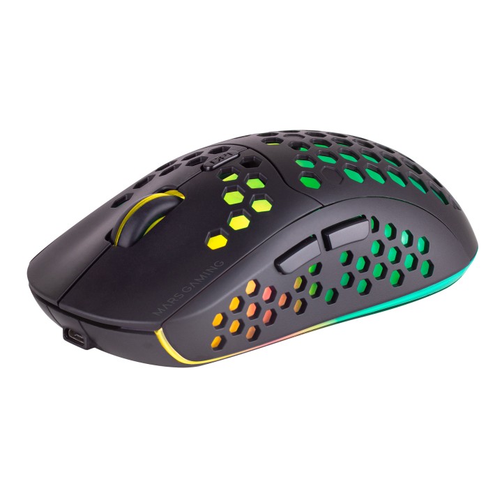 Ratón Mars Gaming RGB RF 2.4GHz 3200dpi Negro (MMW3)