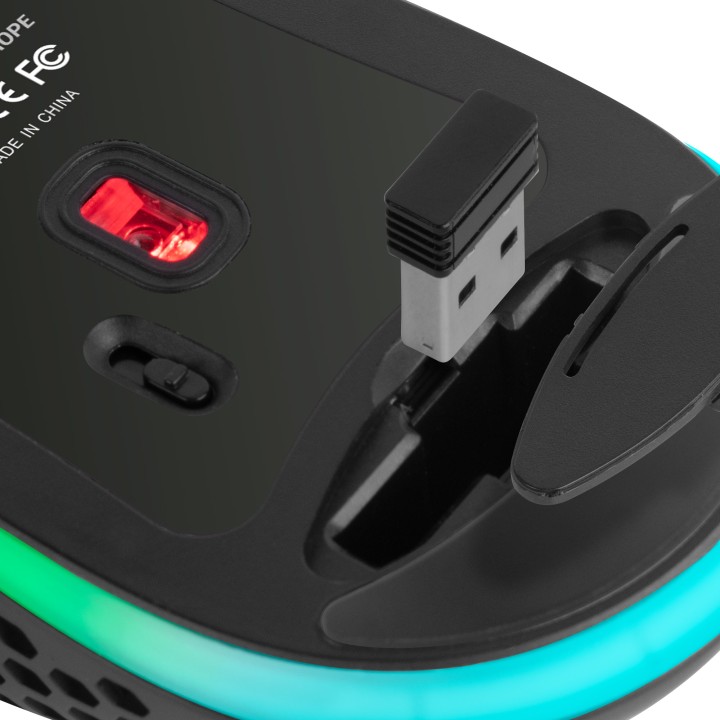Ratón Mars Gaming RGB RF 2.4GHz 3200dpi Negro (MMW3)