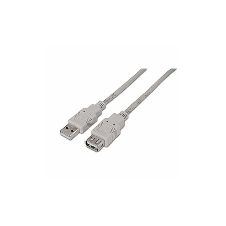 Cable AISENS USB-A/M a USB-A/H 1.8M Beige (A101-0013)