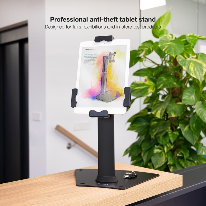 Soporte de Mesa TooQ Tablet Antirrobo Negro (TQTDS0811)