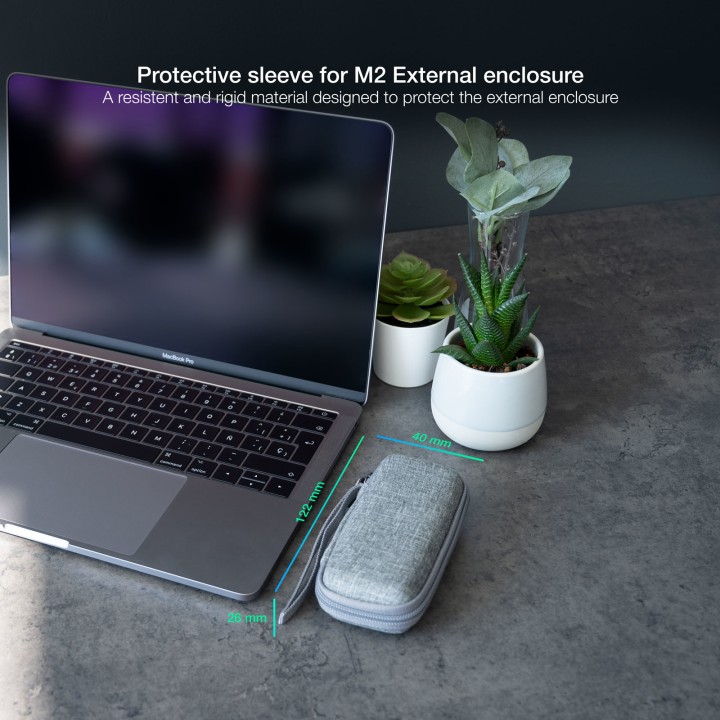 Funda TooQ para Caja Externa M2 Gris (TQBC-M201G)