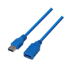 Cable AISENS USB-A/M a USB-A/H 1m Azul (A105-0045)