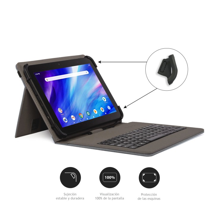 Funda+Teclado NILOX Universal 9.7-10.5" Beige (NXFU004)