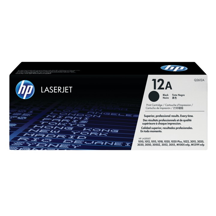 Toner HP LaserJet 12A Negro 2000 páginas (Q2612A)
