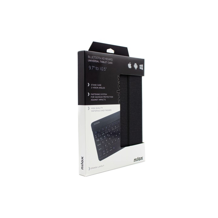 Funda+Teclado NILOX Universal 9.7"-10.5" Negra (NXKB01)