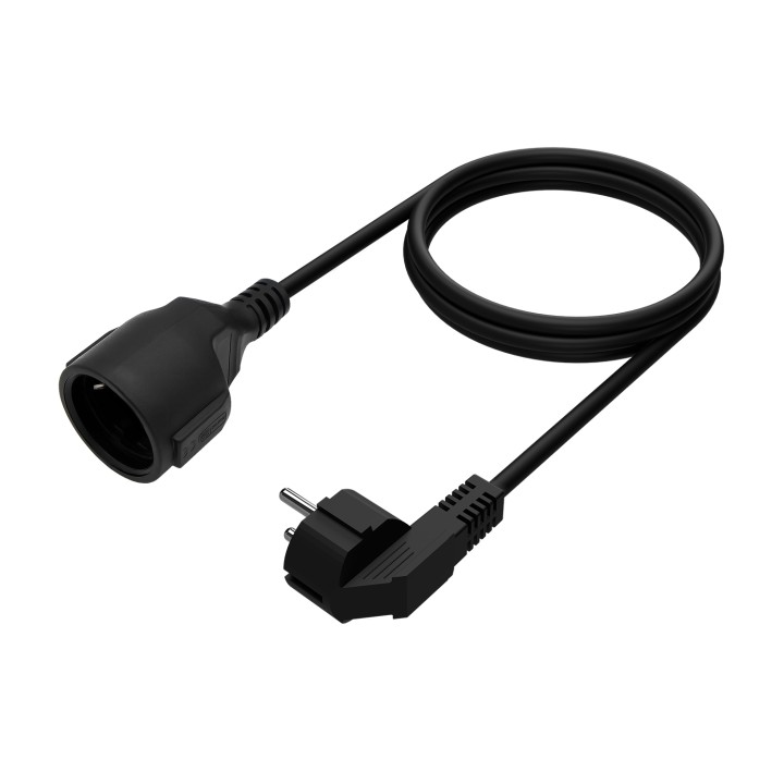Cable AISENS Schuko CEE7/M a CEE7/H 2m Negro(A132-0600)