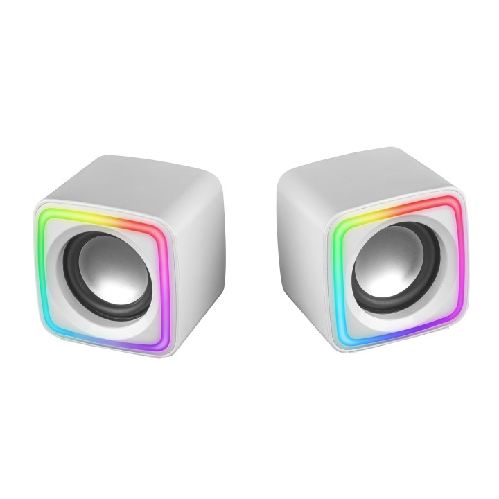 Altavoces Mars Gaming DSP 8W 2.0 USB Blancos (MSCUBEW)