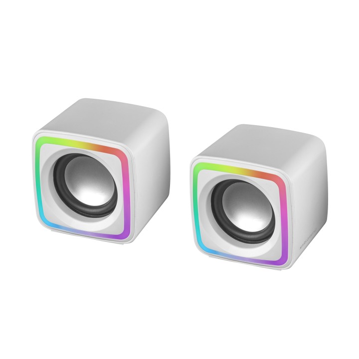 Altavoces Mars Gaming DSP 8W 2.0 USB Blancos (MSCUBEW)
