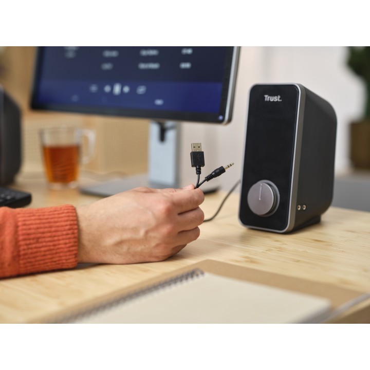 Altavoces Trust Arys 2.0 14W 3.5mm Negros (20179)