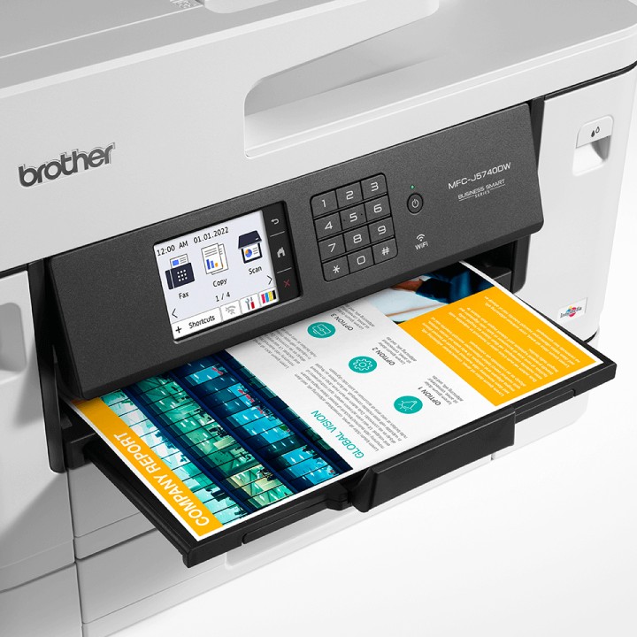 Multif BROTHER A3 Color Fax Dúplex Blanca (MFC-J5740DW)