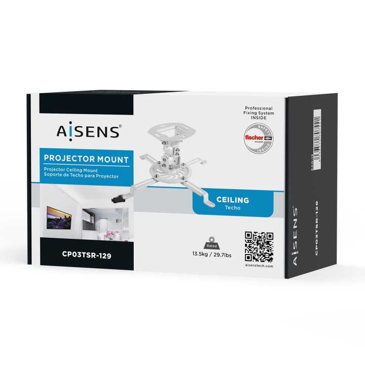 Soporte AISENS Techo Proyector Blanco (CP03TSR-129)