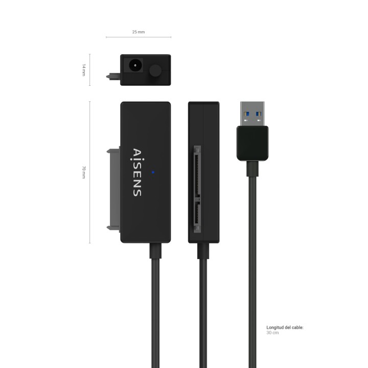 Adaptador AISENS USB-A a SATA 2.5"/3.5"(ASE-35A01B)