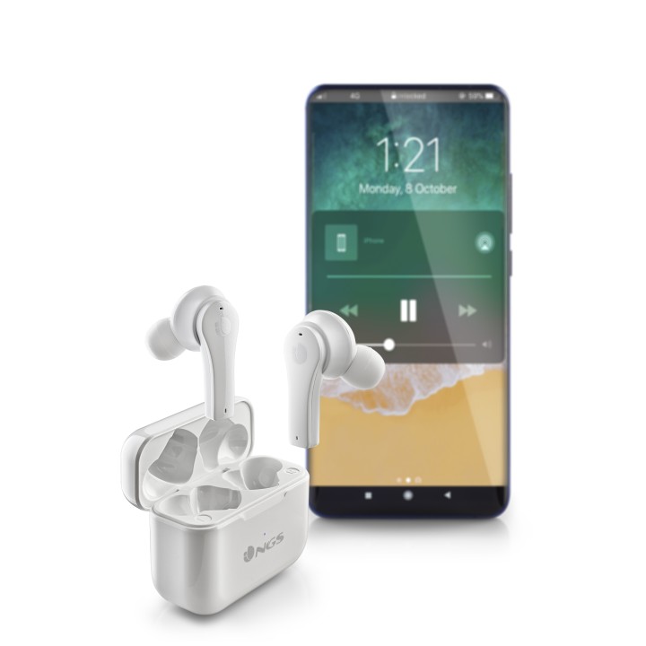 Auriculares NGS Intraural BT Blancos (ARTICABLOOMWHITE)