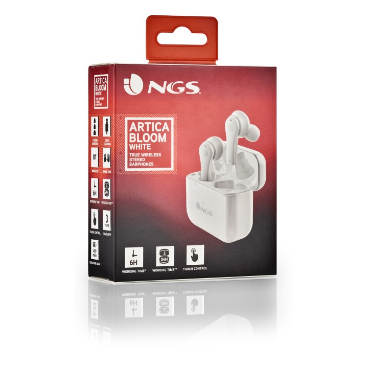 Auriculares NGS Intraural BT Blancos (ARTICABLOOMWHITE)