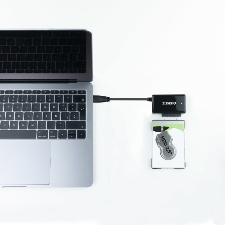 Adaptador TooQ USB-A a SATA 2.5"/3.5" Negro (TQHDA-01A)