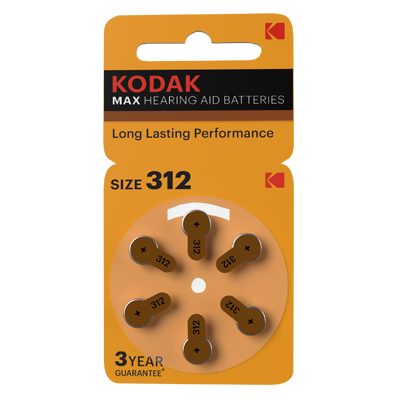 Kodak Pila Audífono 312 Pack 6 uds Alcalina