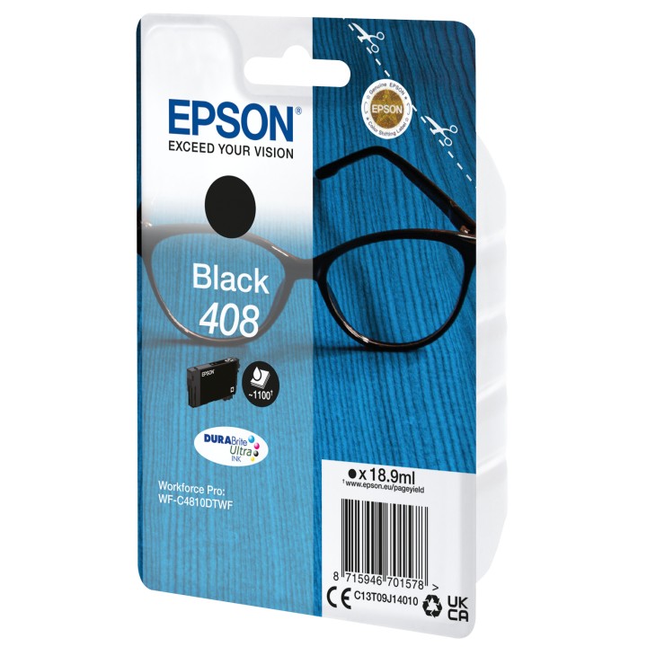 Tinta Epson 408 Negro 18.9ml 1100 pág (C13T09J14010)