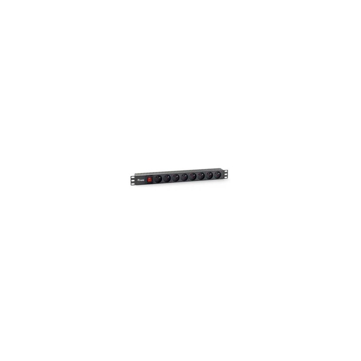 Regleta EQUIP 8 Tomas Francesas 1.8m Negra (EQ333285)